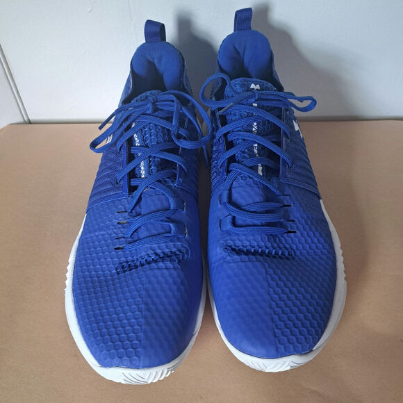 Under Armour Drive 4 Low Blue and White Basketball Shoes Men's Size 14 - Picture 3 of 8